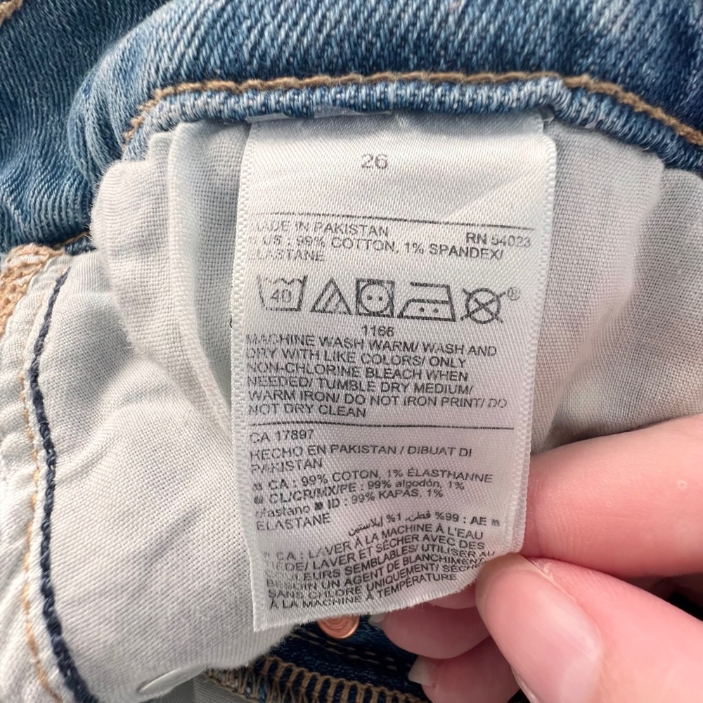 Old Navy Jeans Extra High Rise Sky Hi Straight Secret Slim Pockets Size 26 - Picture 7 of 12